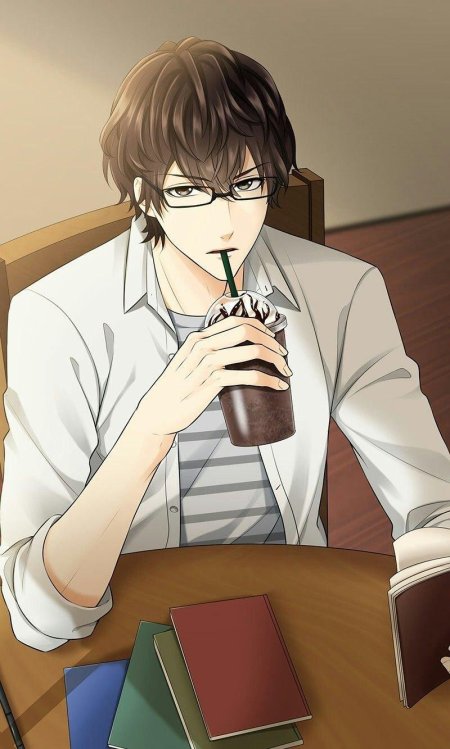 Парень в очках аниме