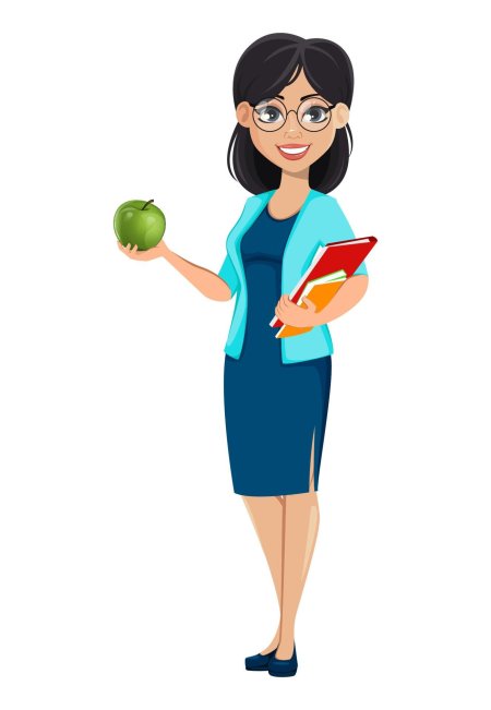 Учительница мультяшная