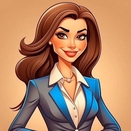 Девушка мультяшка