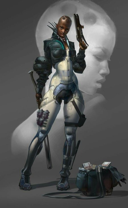 Киборг концепт арт киберпанк