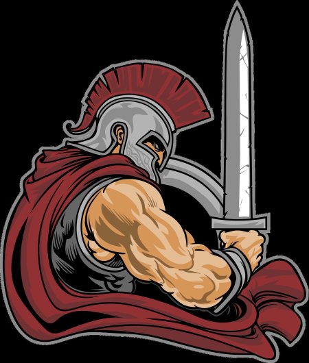 Спартанский воин вектор