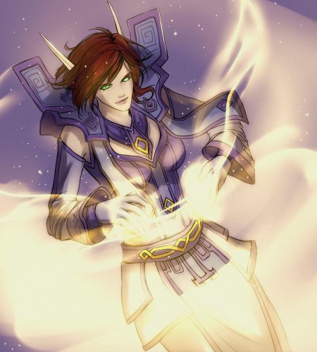 Wow blood elf priest арт