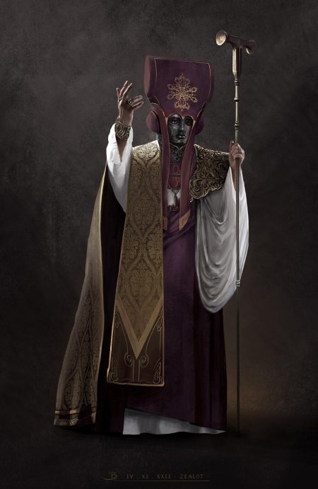 Концепт арт жрец инквизитор священник