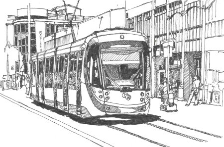 Раскраска трамвай