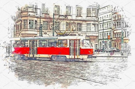 Трамвай картина