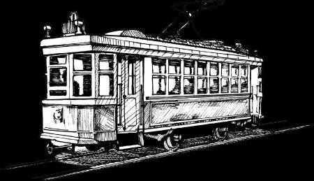 Трамвай раскраска для детей