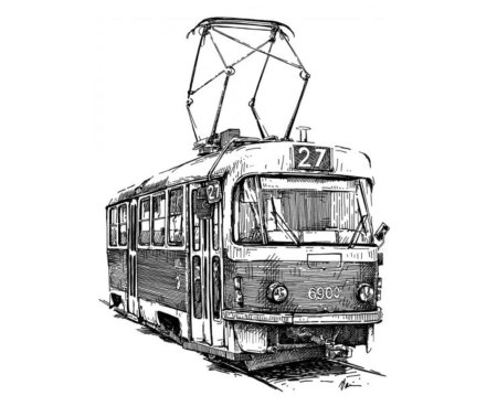 Раскраска трамвай