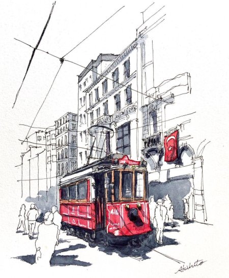 Городской пейзаж рисунки