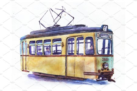 Трамвай рисунок