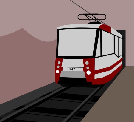 Трамвай рисунок