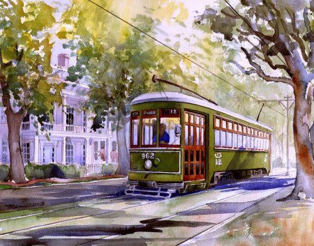 Трамвай в живописи