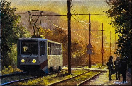Трамвай в живописи