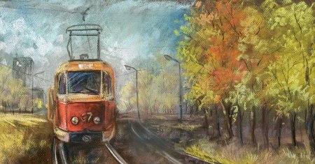 Картина трамвай