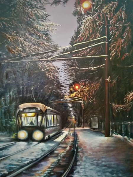 Трамвай в живописи