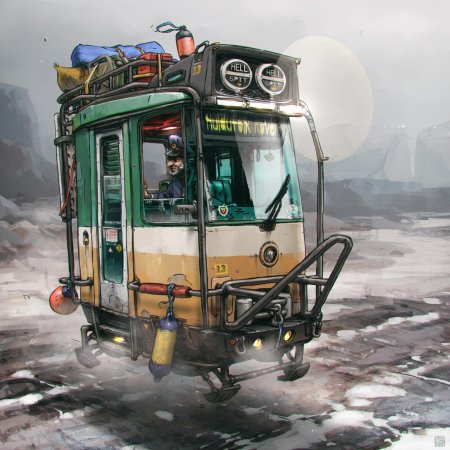 Трамвай дизельпанк стимпанк