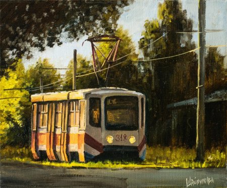 Трамвай в живописи