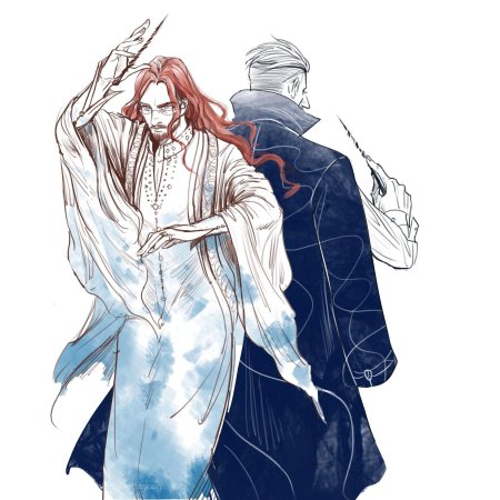 Гриндевальд и альбус дамблдор арт