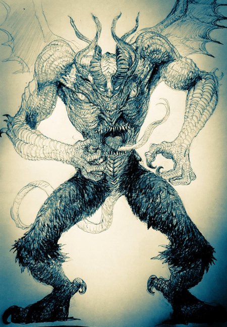 Демон эскиз