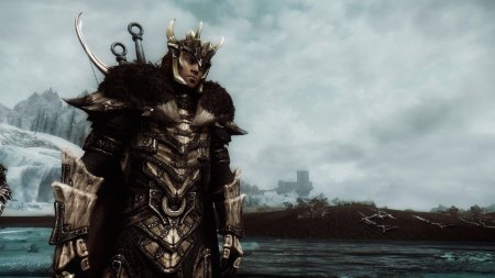 Драконья эбонитовая броня для skyrim