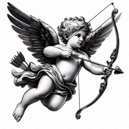 Купидон тату эскиз