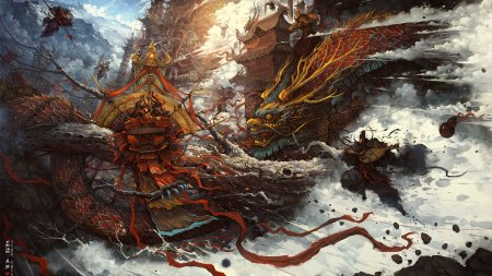 Японский дракон арт