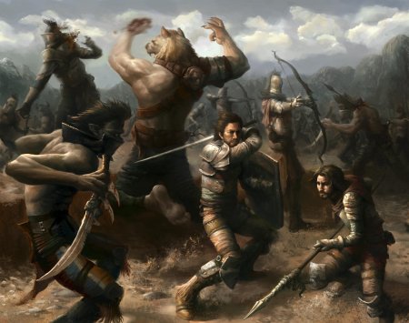 Бой фэнтези арт