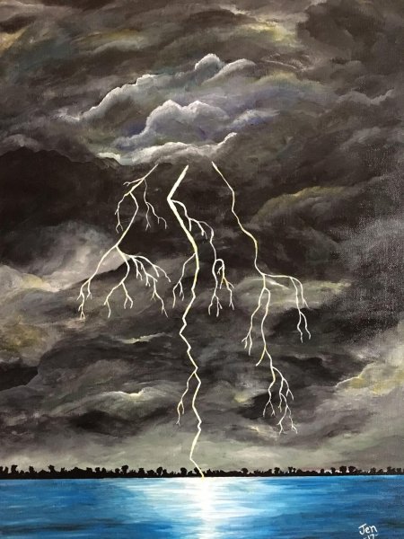 Молния в живописи