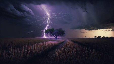 Поле в грозу