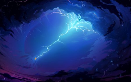 Красивый фон молния