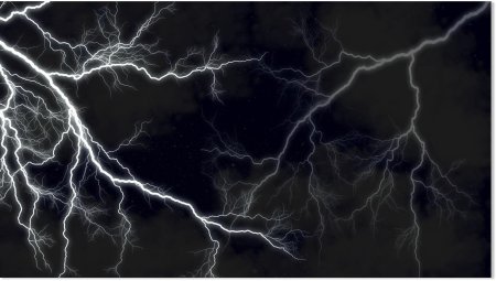Черный фон с молниями