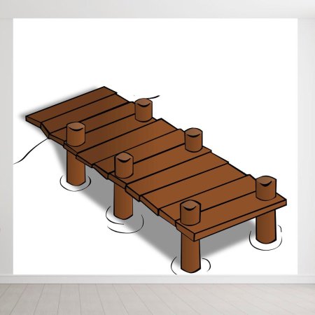 Деревянный мостик вид сверху