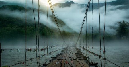 Подвесной мост бзыбь абхазия