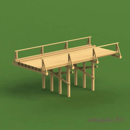 Деревянный мост макет