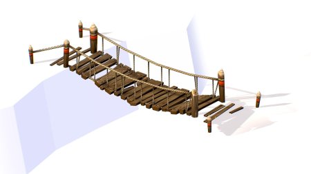 Веревочный мост сбоку