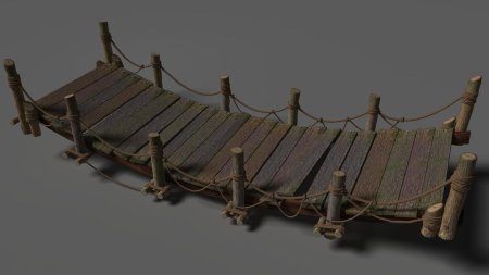 Веревочный мост сбоку