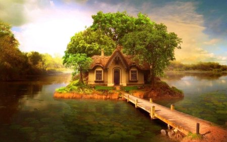 Сказочный домик в лесу