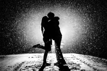 Влюбленная пара зима