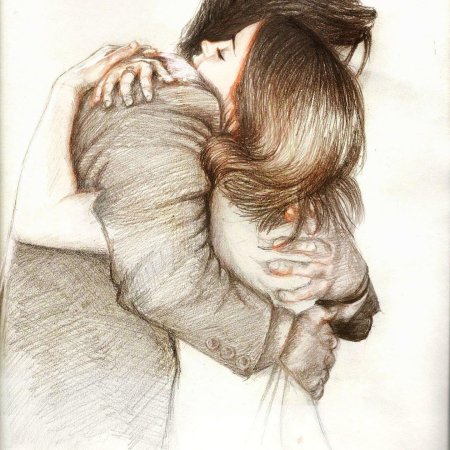 Объятие рисунок