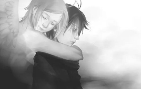 Парень обнимает девушку арт