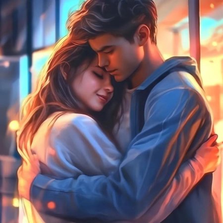 Парень обнимает девушку