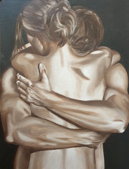 Объятия живопись