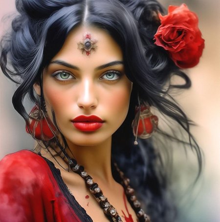 Красивая цыганская девушка