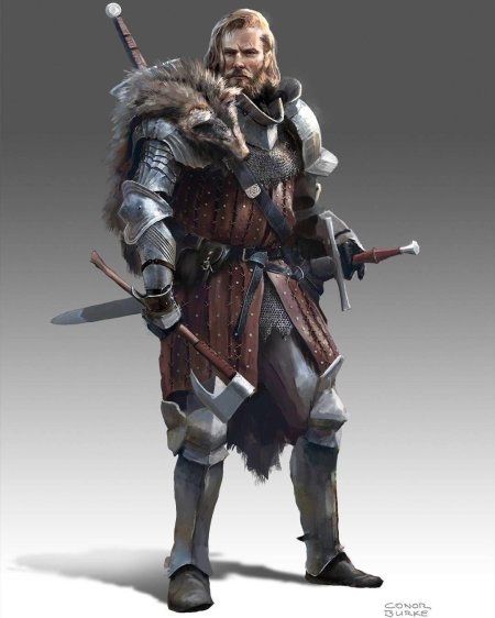 Фэнтези средневековье воин северянин арт