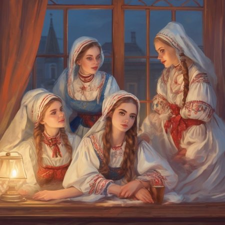 Сказка три девицы под окном