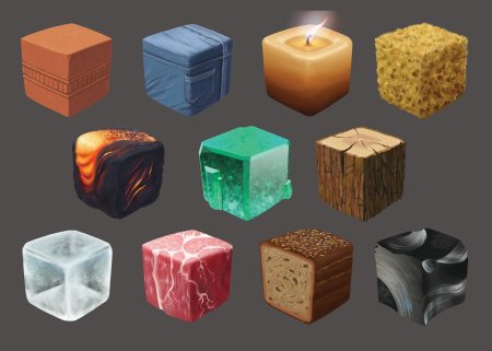 Текстурированные кубики