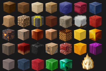 Текстурированные кубики