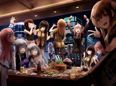 Вечеринка девушек аниме