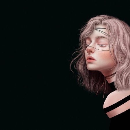 Девушка арт минимализм