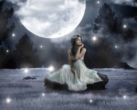 Девушка луна