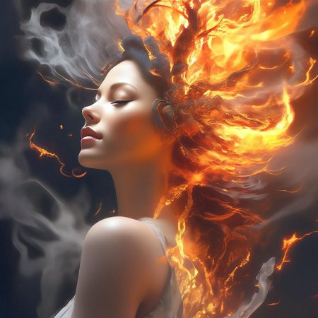 Девушка с огнем